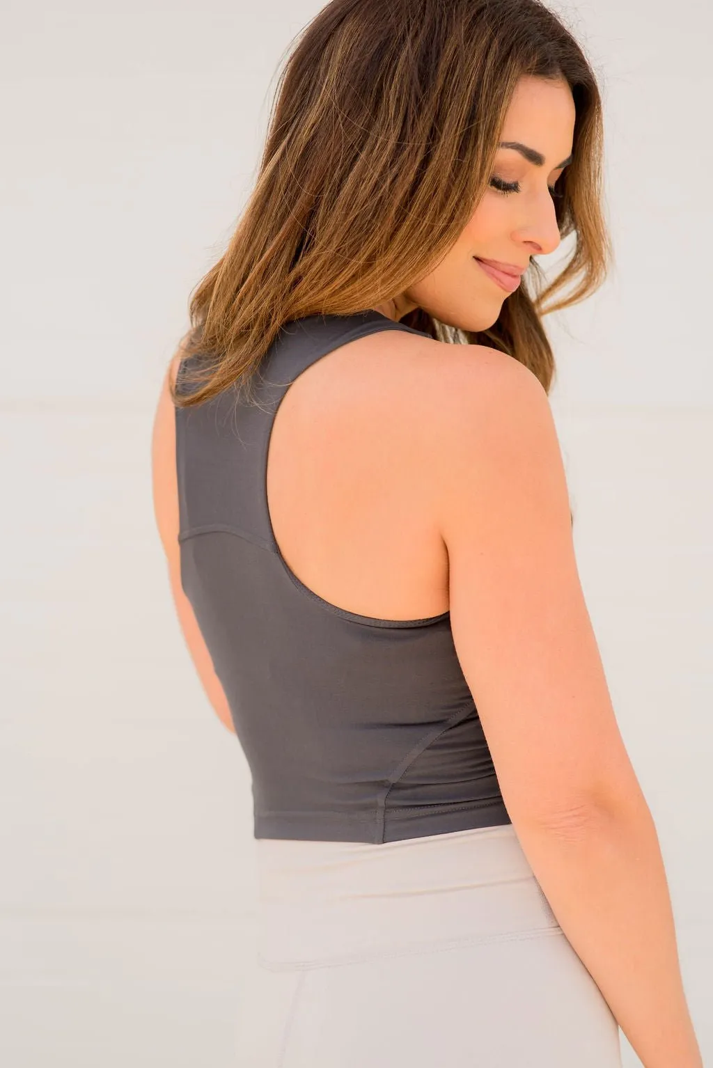 Cropped Racerback Tank