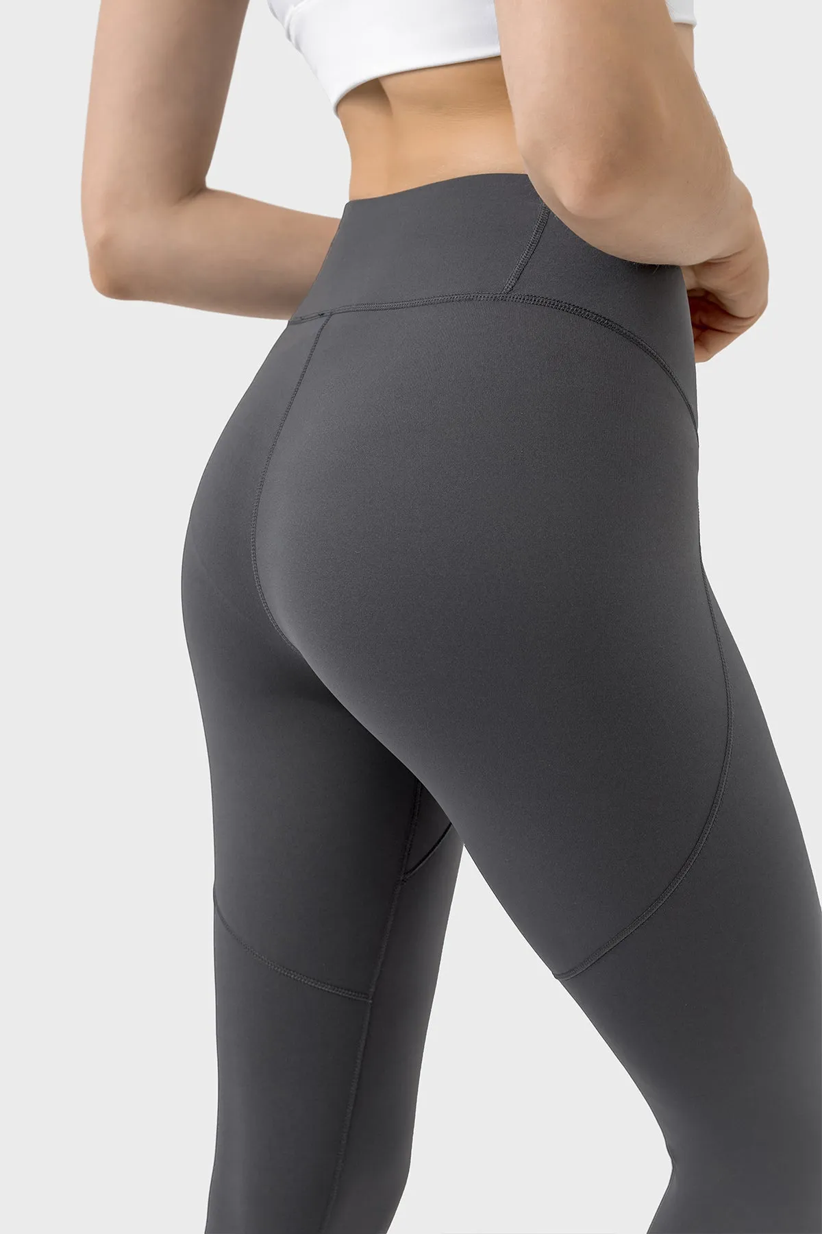 Curved Waist Lift-Up Compression Leggings