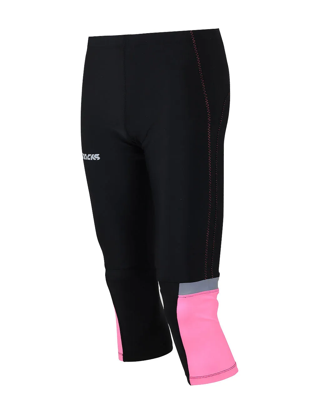 Damen Laufhose Tight 3/4 Lang Pink Setprodukt