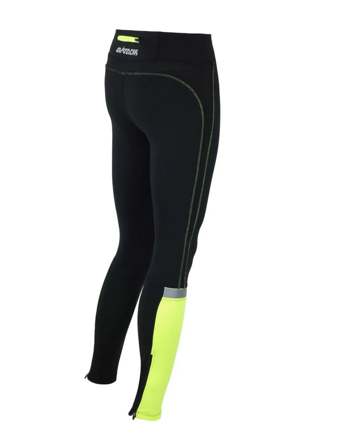 Damen Thermo Lauftight Lang Neon