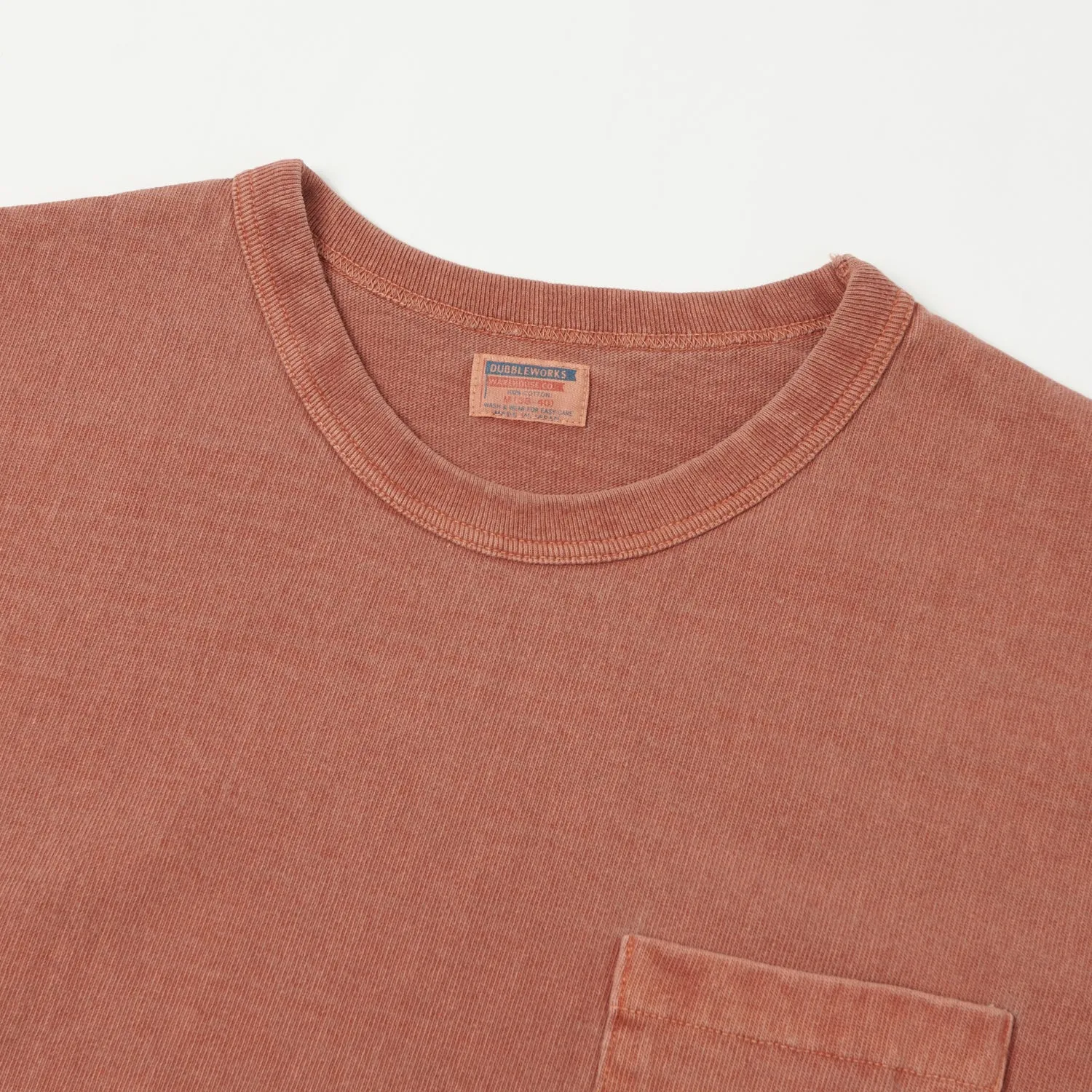 Dubbleworks Heavy Fabric Pigment Pocket Tee - Brick Red