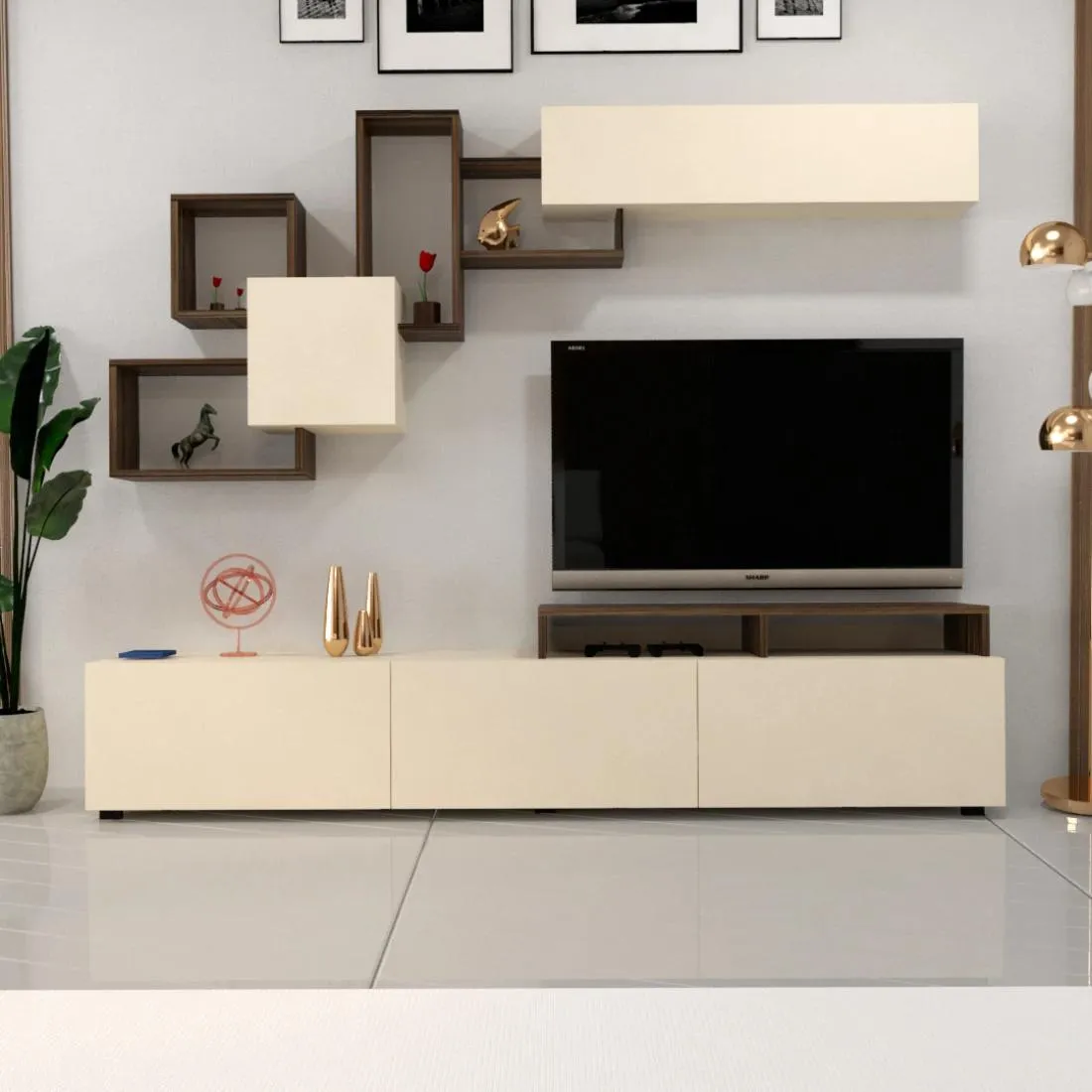 Elegant Plasma Screen Cabinet – Ideal for Brown and Dark Furniture Styles