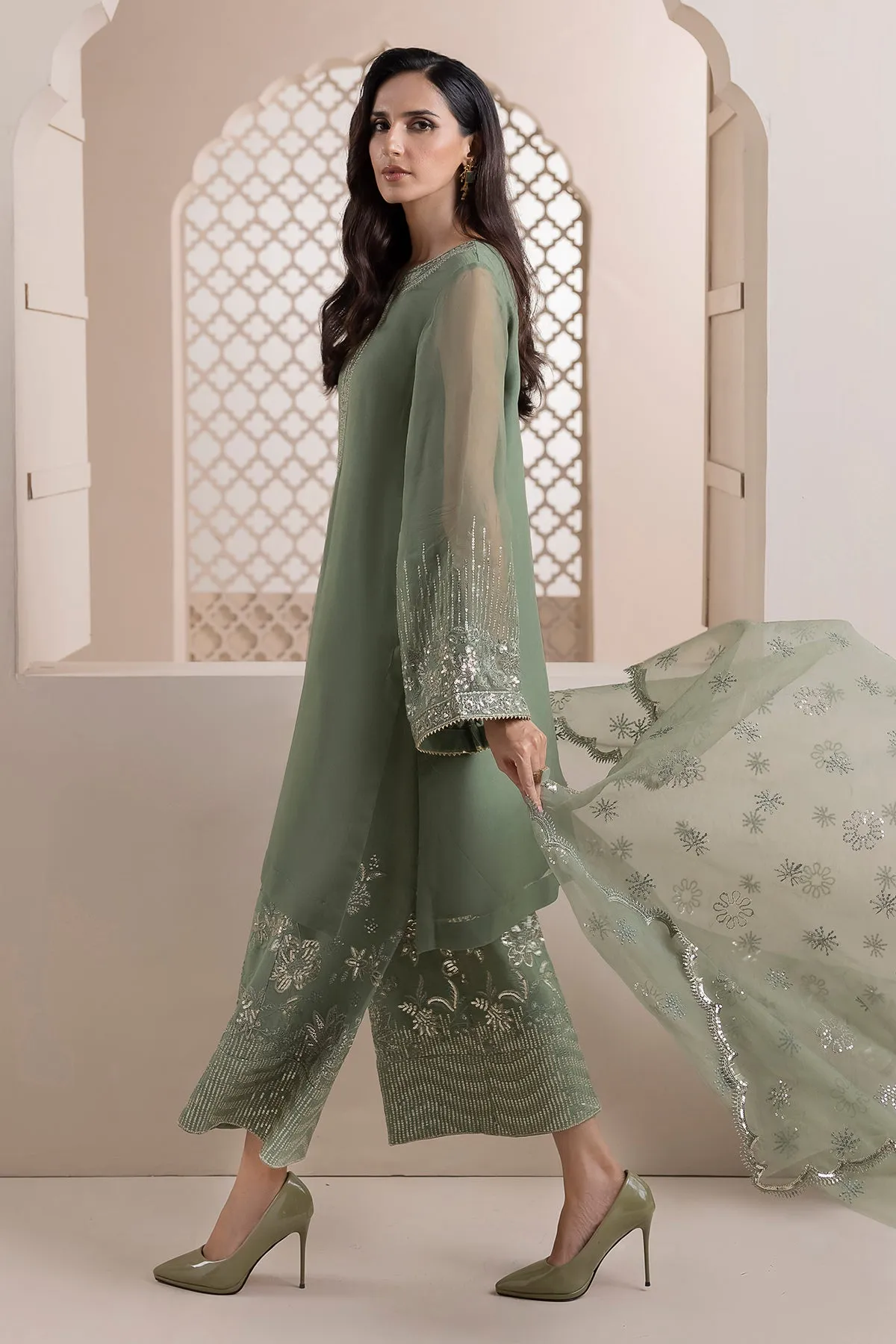 EMBROIDERED CHIFFON PR-841