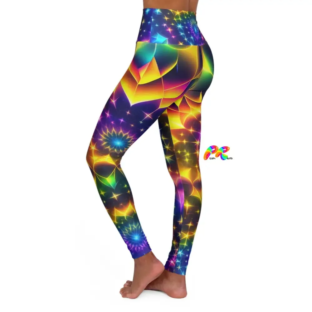 Exotic Neon Rave Leggings | Women's Festival Matching Outfits | Winter