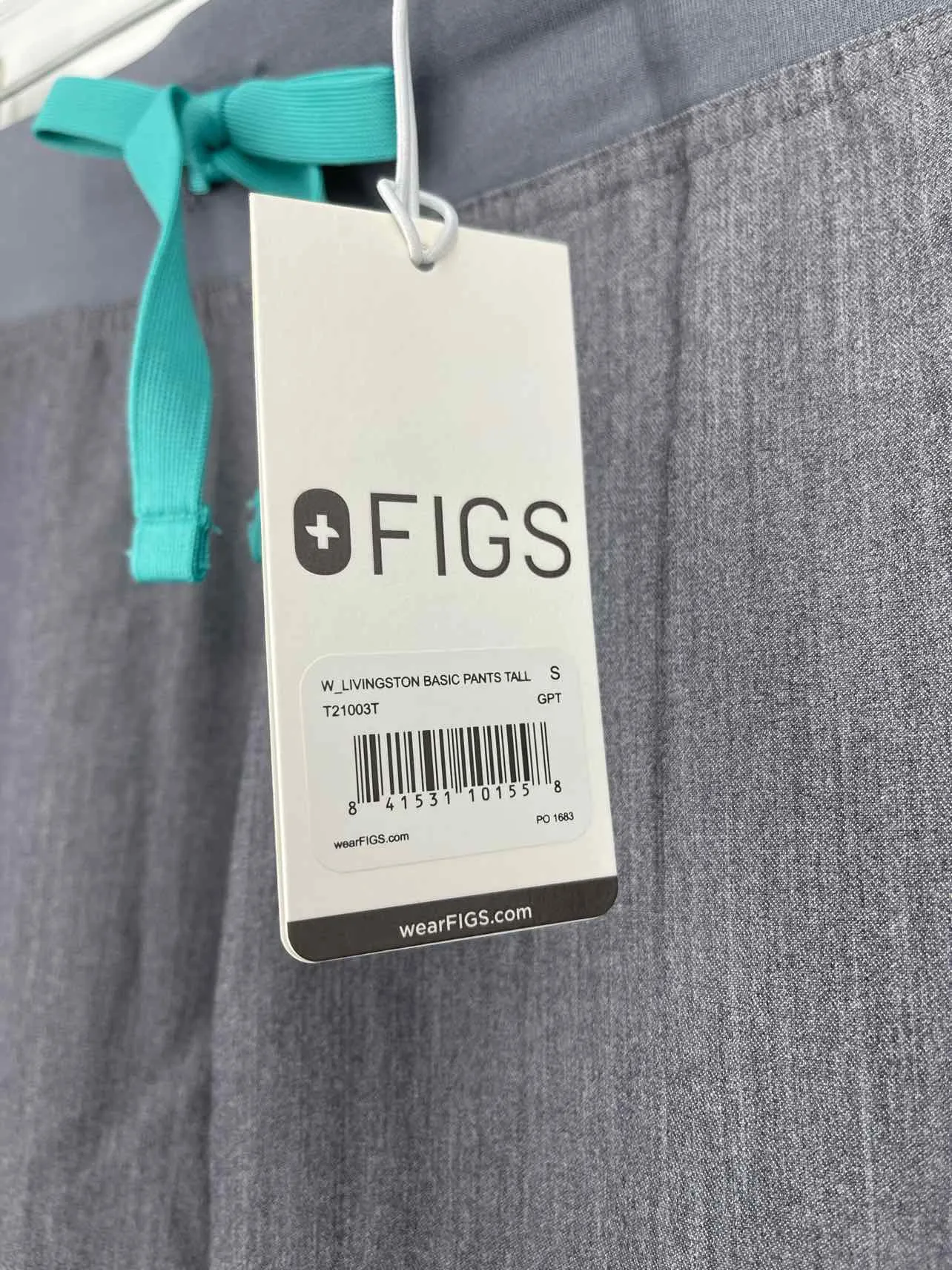 Figs Size S Tall Gray Solid Drawstring NEW Scrubs Scrub Pants