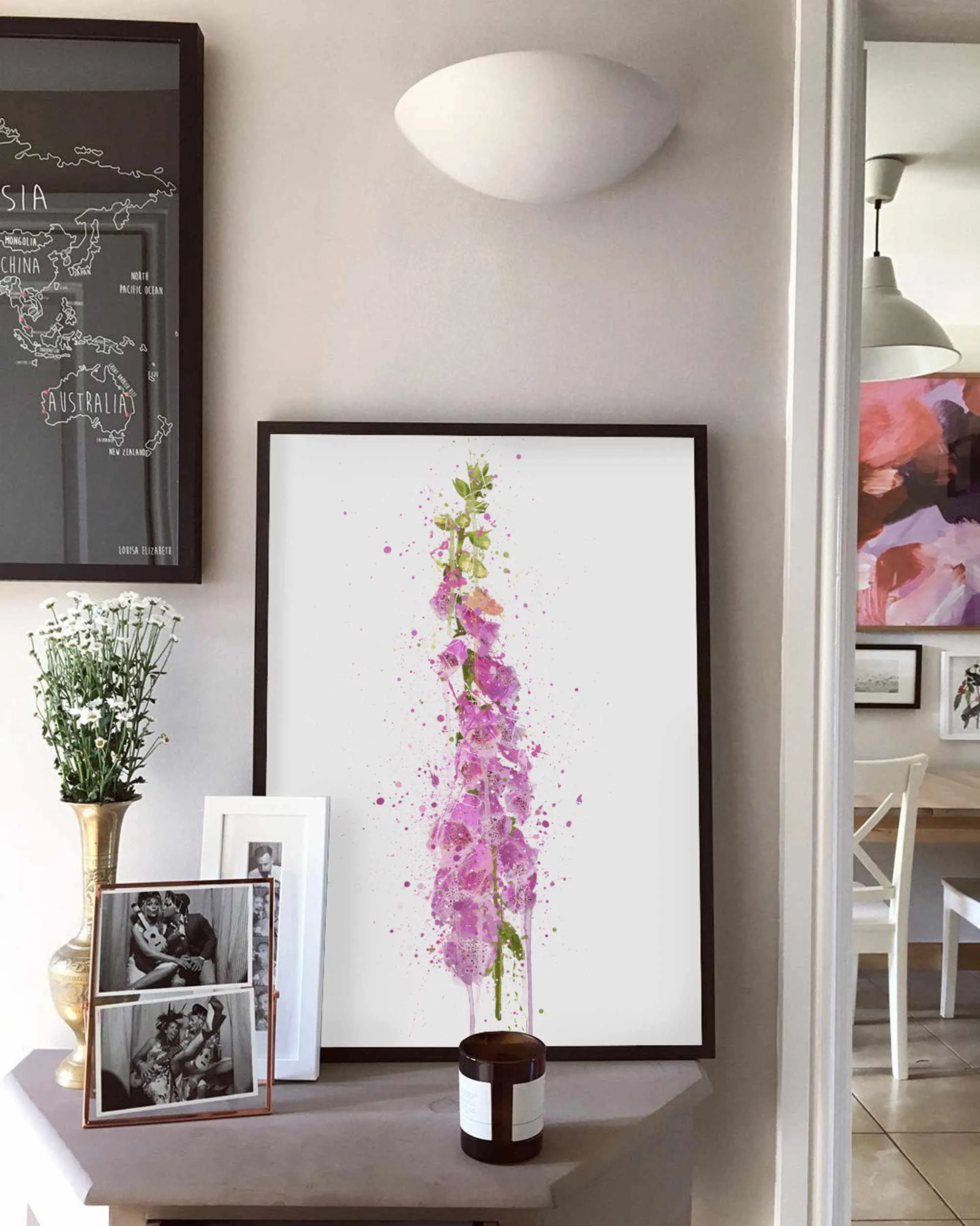 Flower Wall Art Print ‘Foxglove’