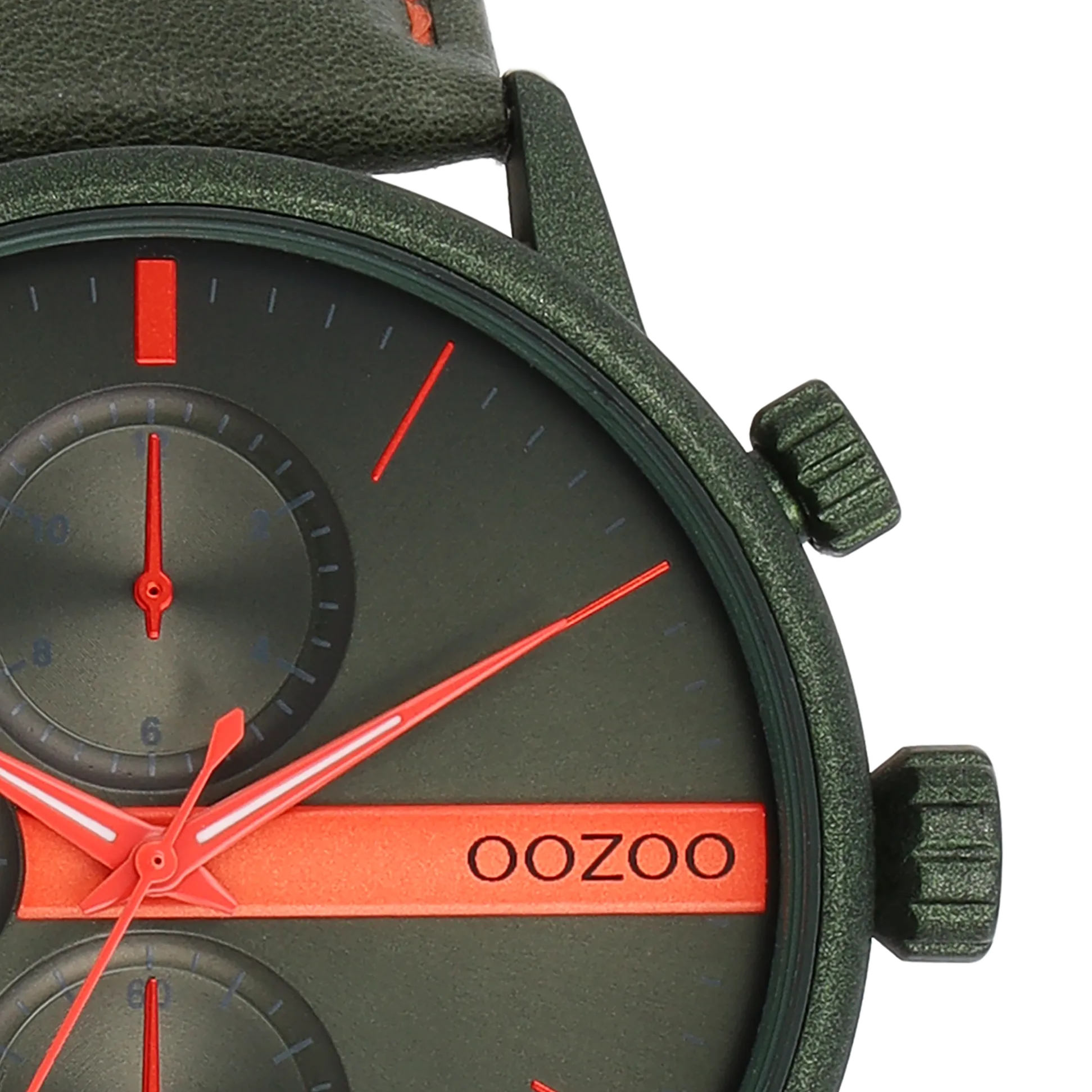 Forest green OOZOO watch with forest green leather strap - C11227