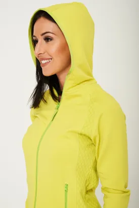 Full Zip Hoodie In Lime Green