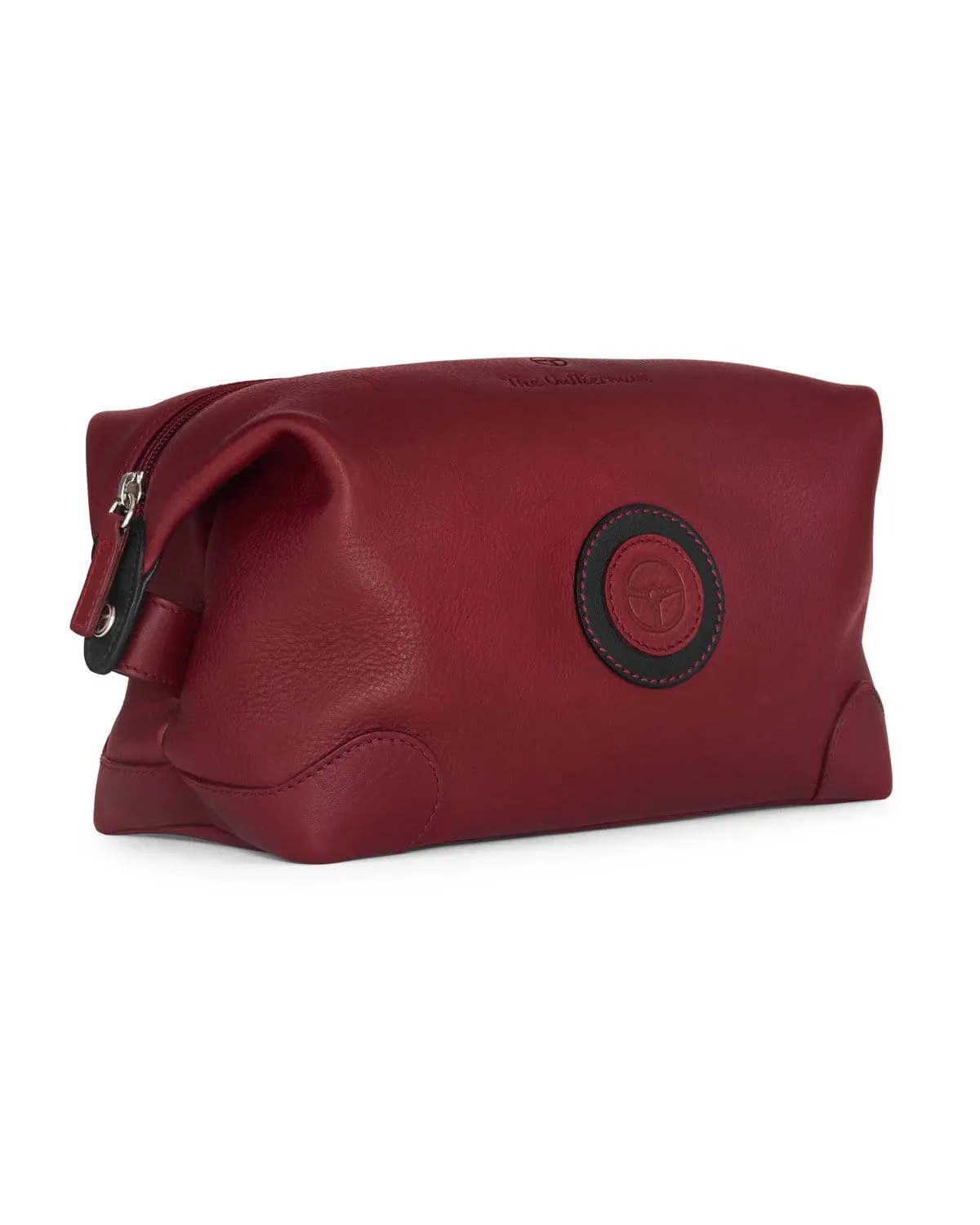 GLOBETROTTER - Full-grain Leather Travel Case - Red/Black