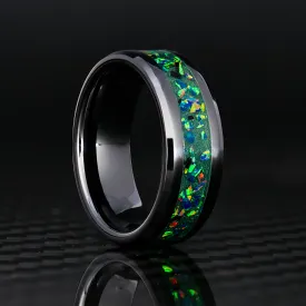 Green Dragon Scale Opal Glowstone Ring