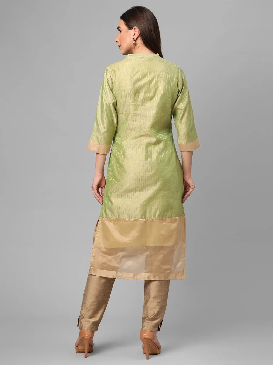 Green Ornamental Printed Kurta