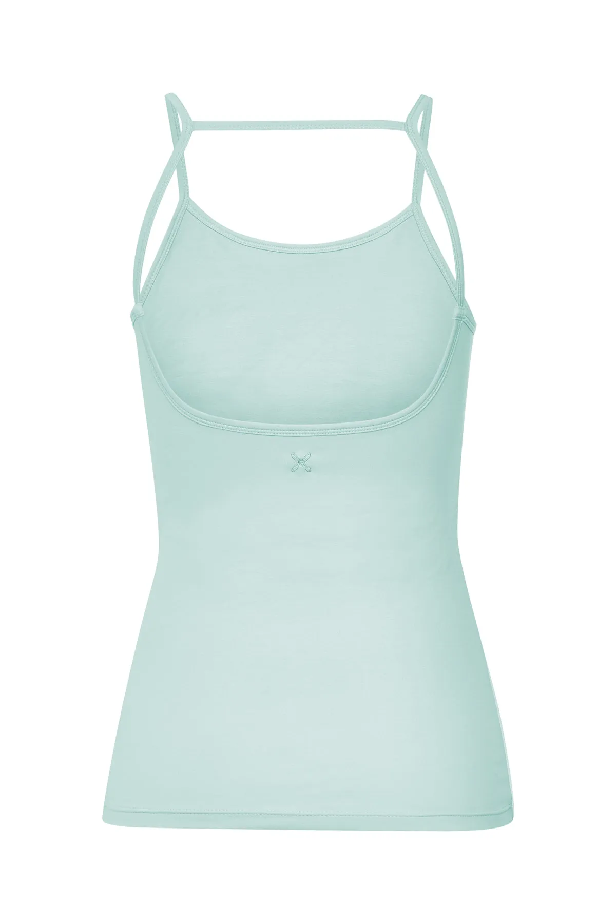 GREEN YOGA TOP WITH CUT-OUT BACK