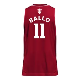 Indiana Hoosiers Adidas Men's Basketball Crimson Student Athlete Jersey #11 Oumar Ballo