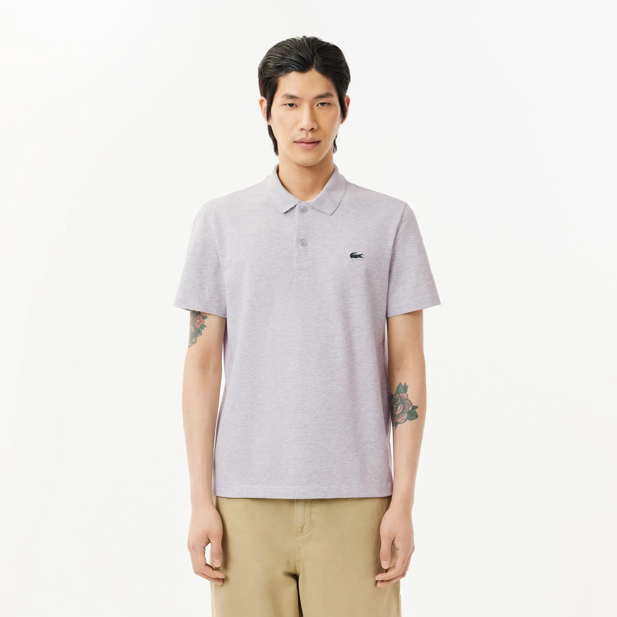 Lacoste Regular Fit Cotton Polo Shirt Grey