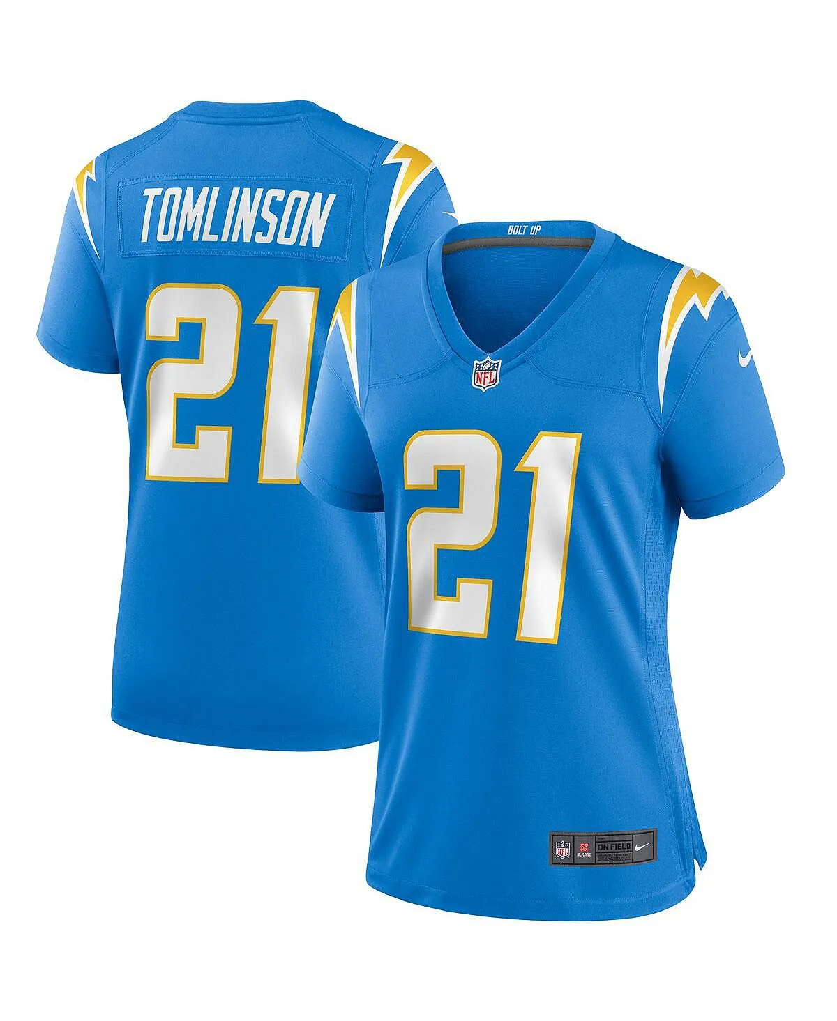 Ladainian tomlinson powder blue los angeles chargers game Nike seniors women's sports jersey blue