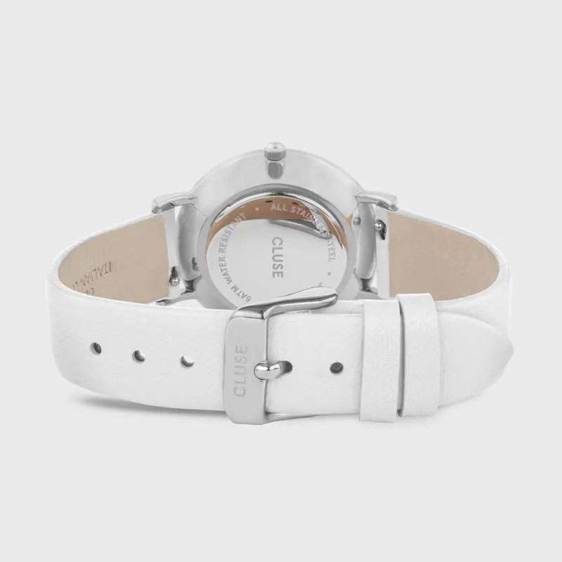 Le Couronnement Leather White, Silver Colour