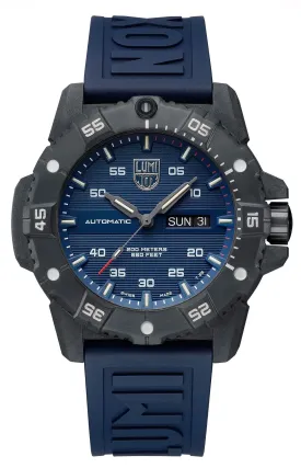 Luminox Master Carbon SEAL Automatic CARBONOX  Blue Dial Blue Rubber Strap Day/Date Divers Mens Watch XS.3863