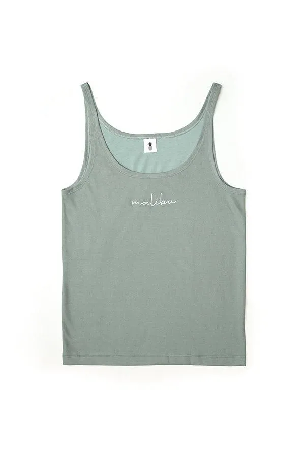 Mind in Malibu Wide-Cut Tank Top - Light Green