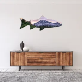 Mount Rainier Trout - Metal Wall Art