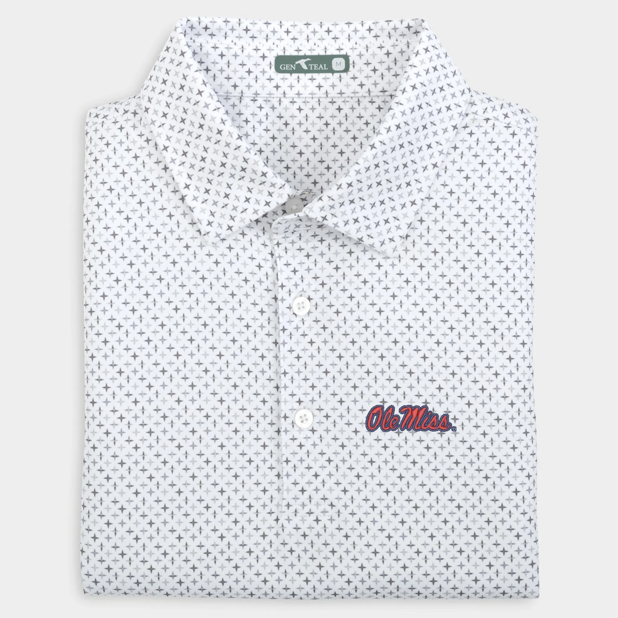 Ole Miss Star Printed Performance Polo