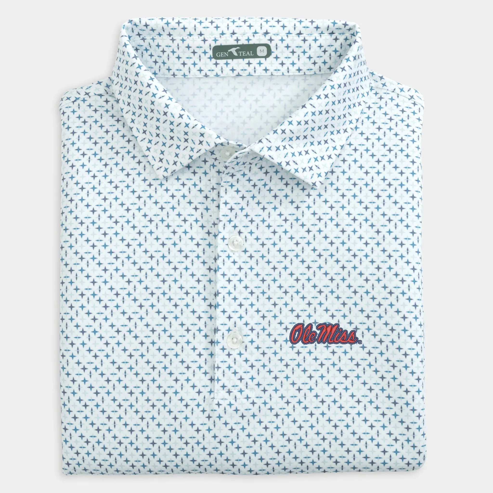 Ole Miss Star Printed Performance Polo