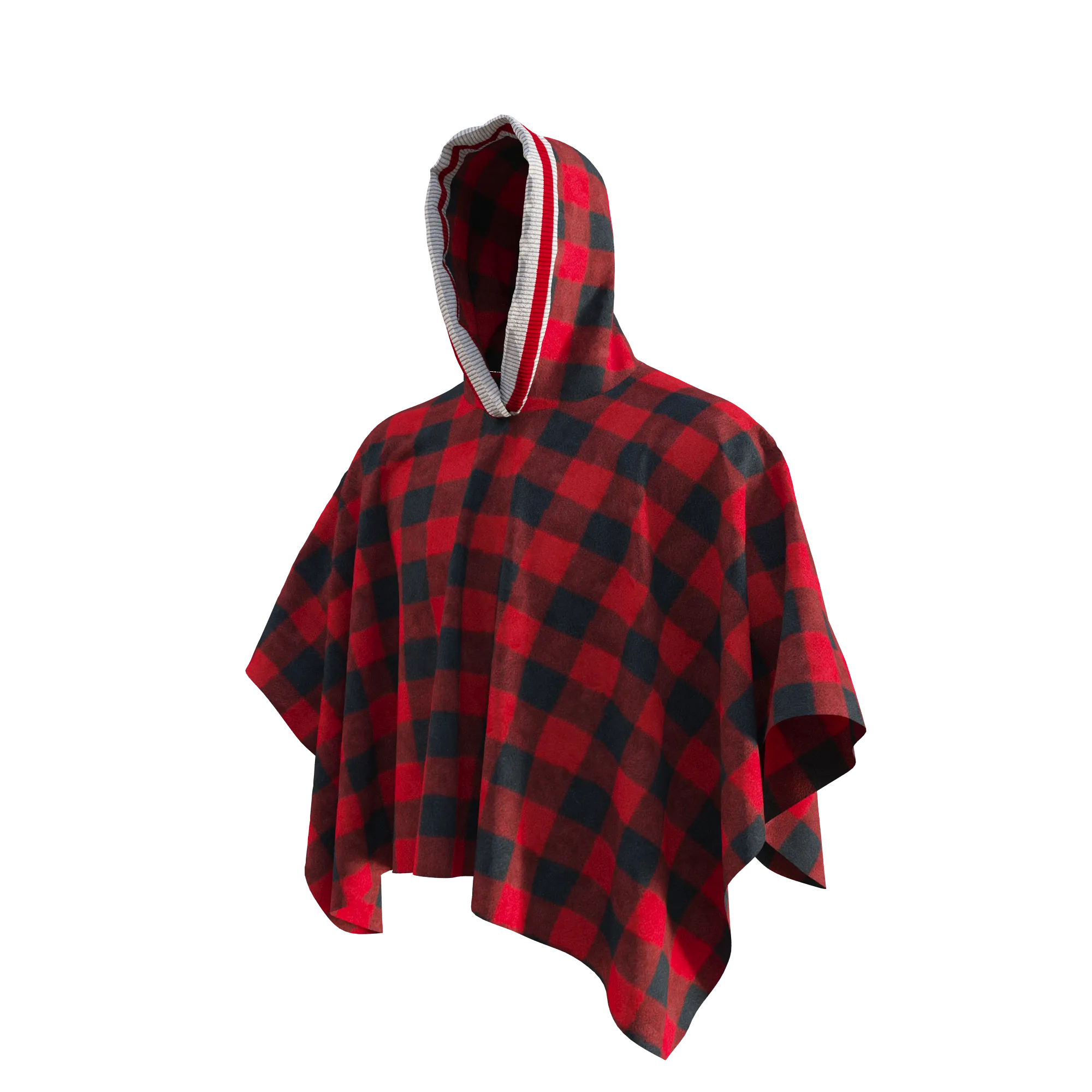 Pook Poncho - Adult Red Polar Fleece w/ Snap Fastners