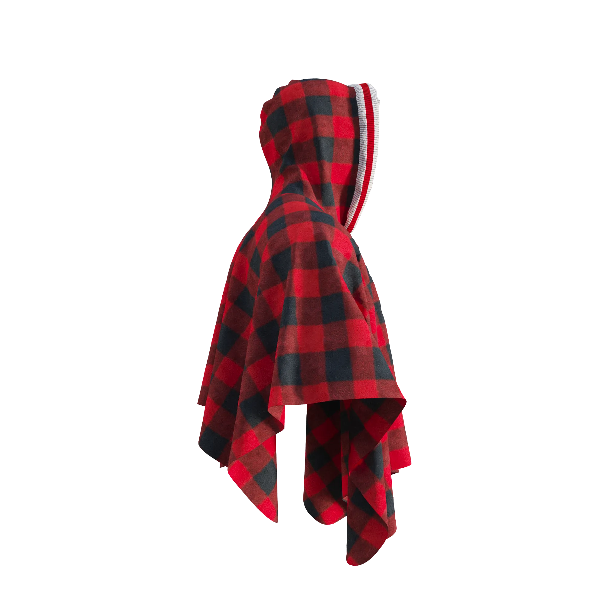 Pook Poncho - Adult Red Polar Fleece w/ Snap Fastners