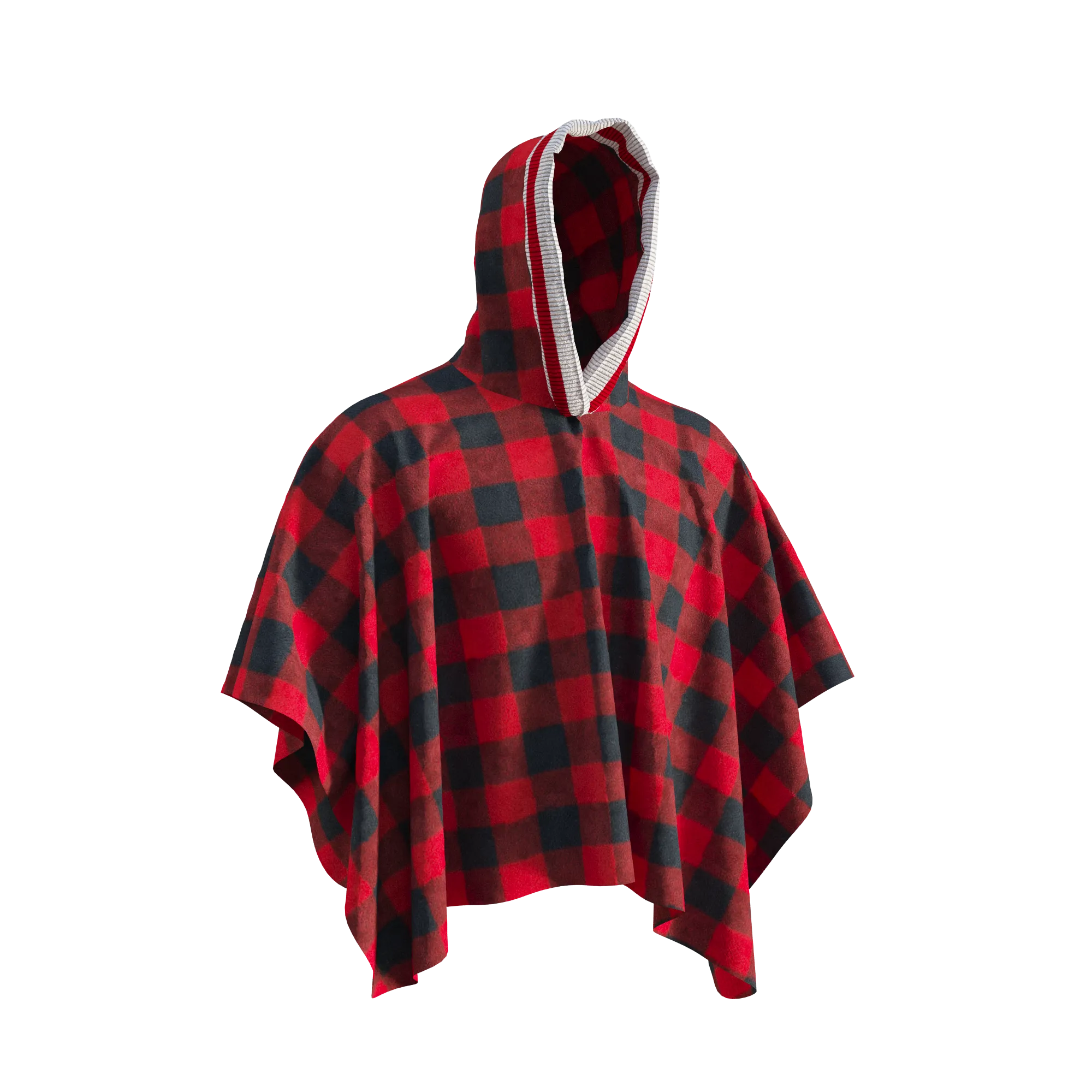 Pook Poncho - Adult Red Polar Fleece w/ Snap Fastners