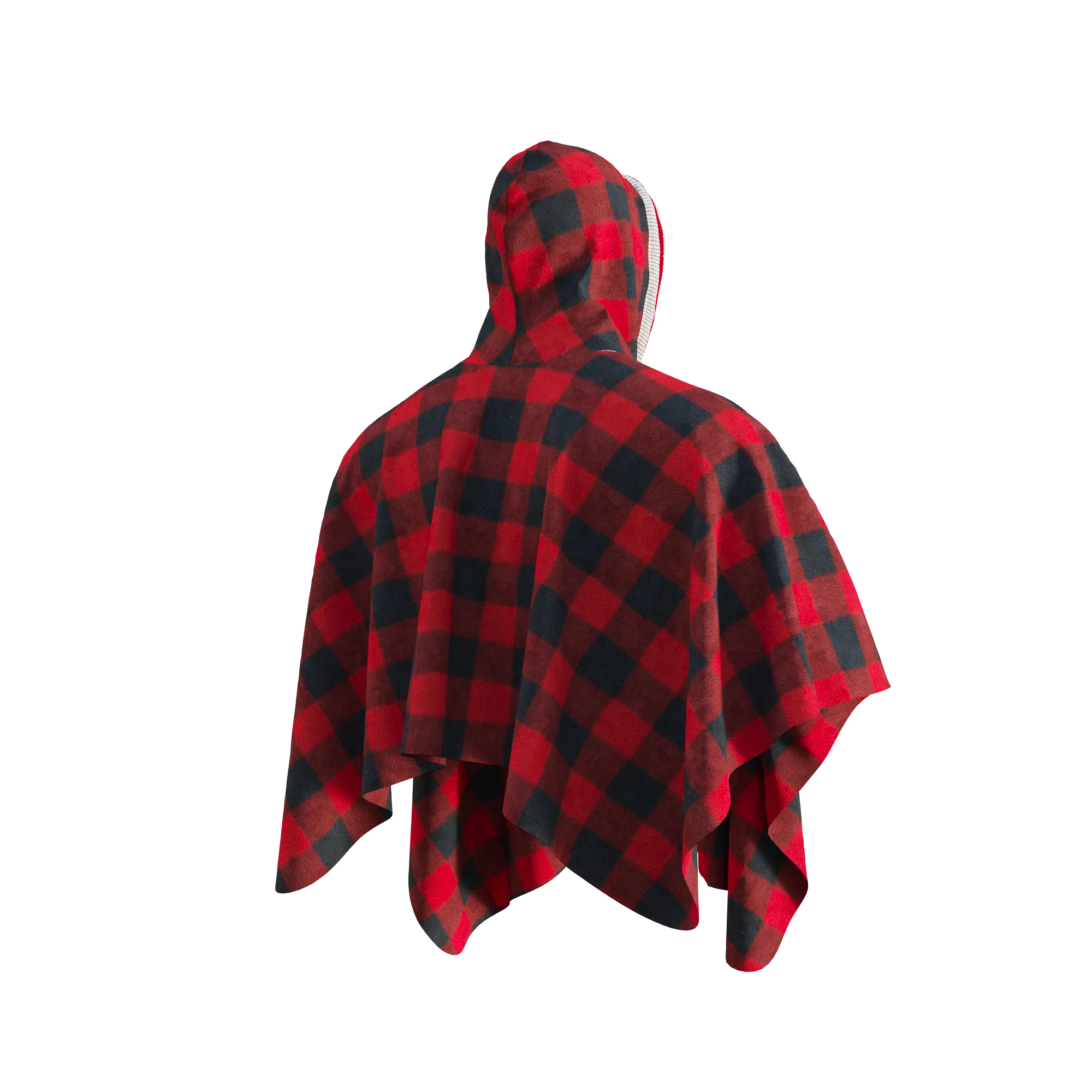 Pook Poncho - Adult Red Polar Fleece w/ Snap Fastners