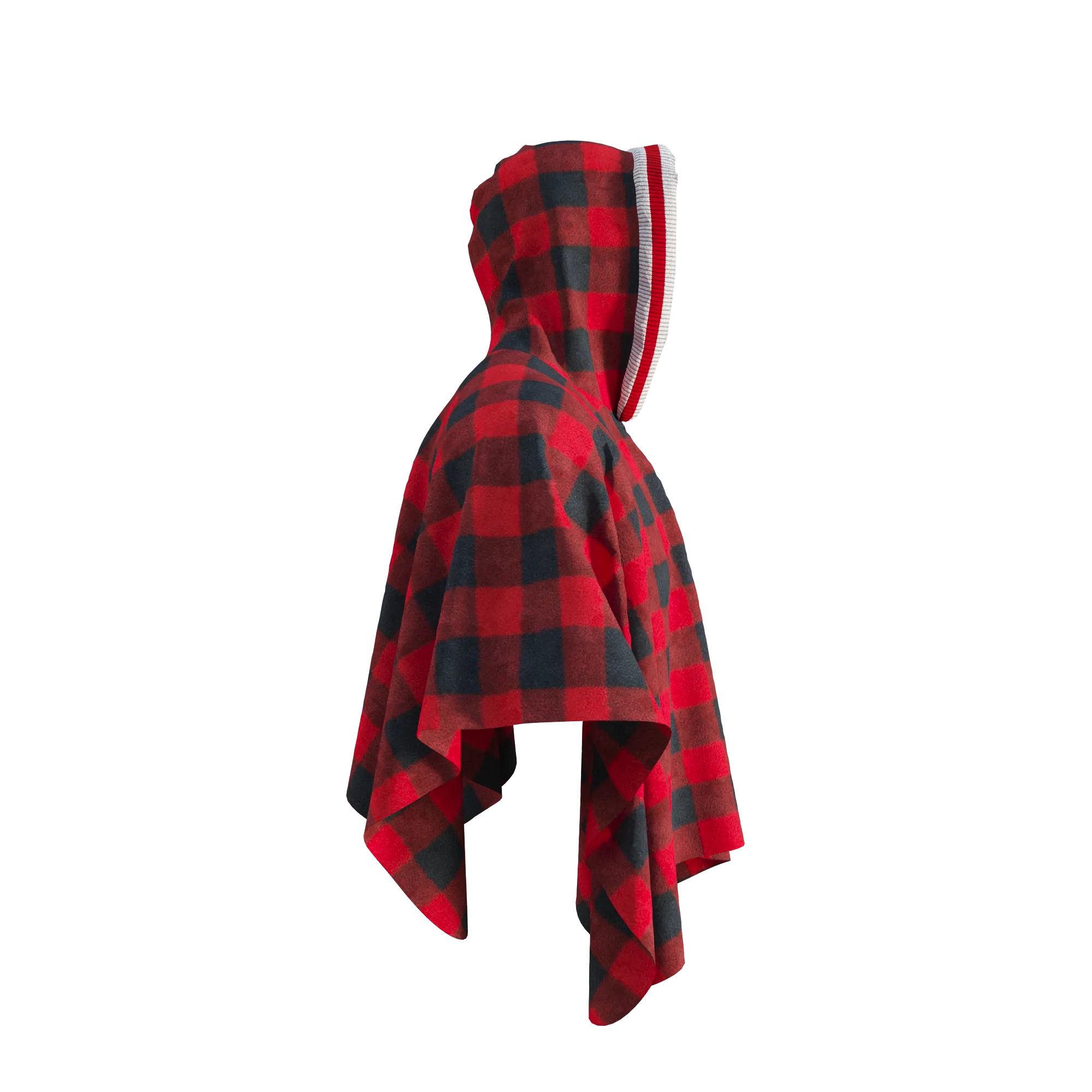 Pook Poncho - Adult Red Polar Fleece w/ Snap Fastners