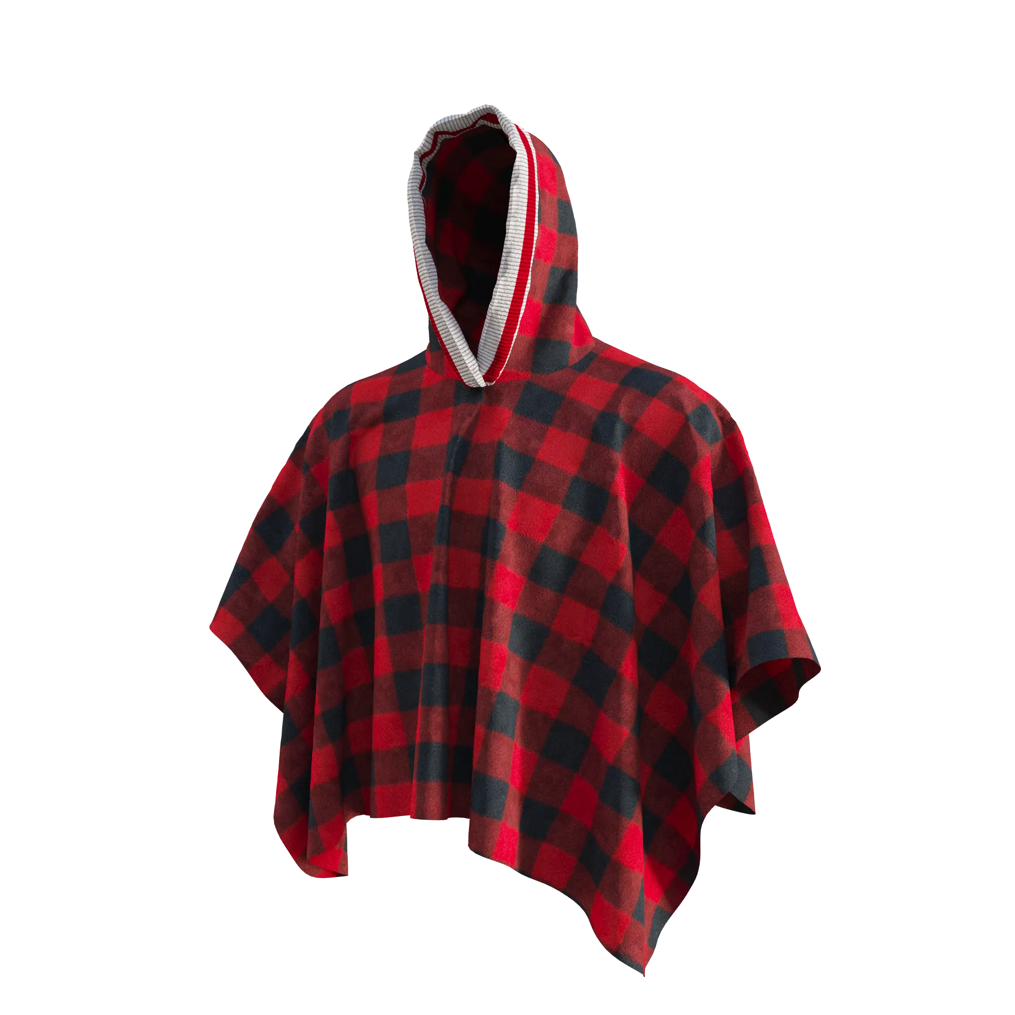 Pook Poncho - Adult Red Polar Fleece w/ Snap Fastners