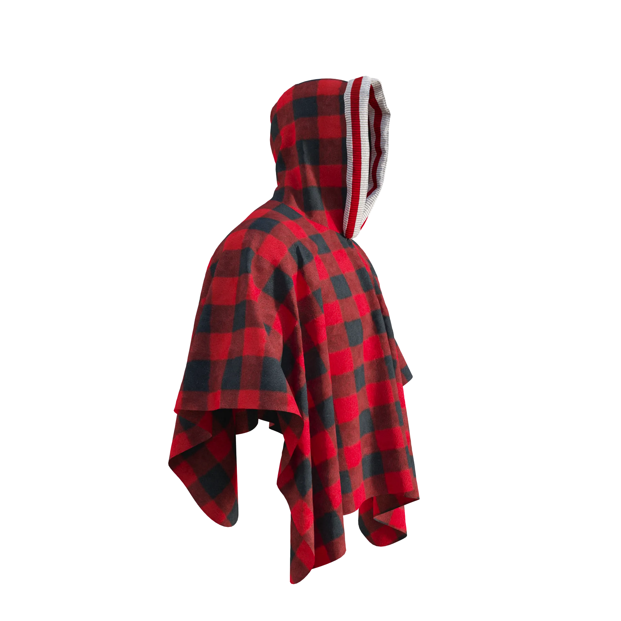 Pook Poncho - Adult Red Polar Fleece w/ Snap Fastners