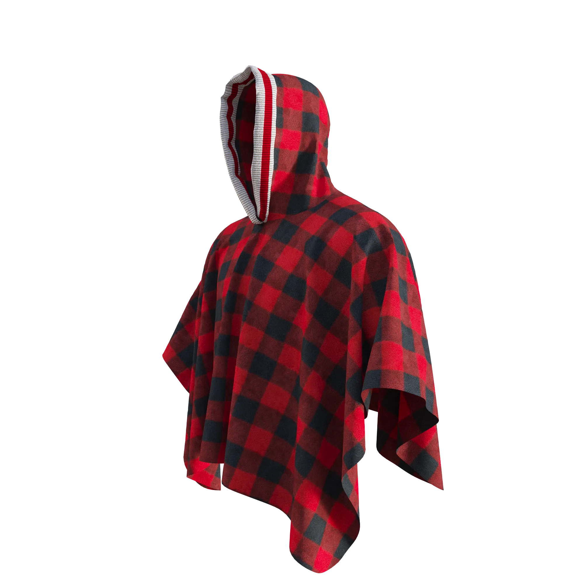 Pook Poncho - Adult Red Polar Fleece w/ Snap Fastners