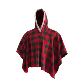 Pook Poncho - Adult Red Polar Fleece w/ Snap Fastners