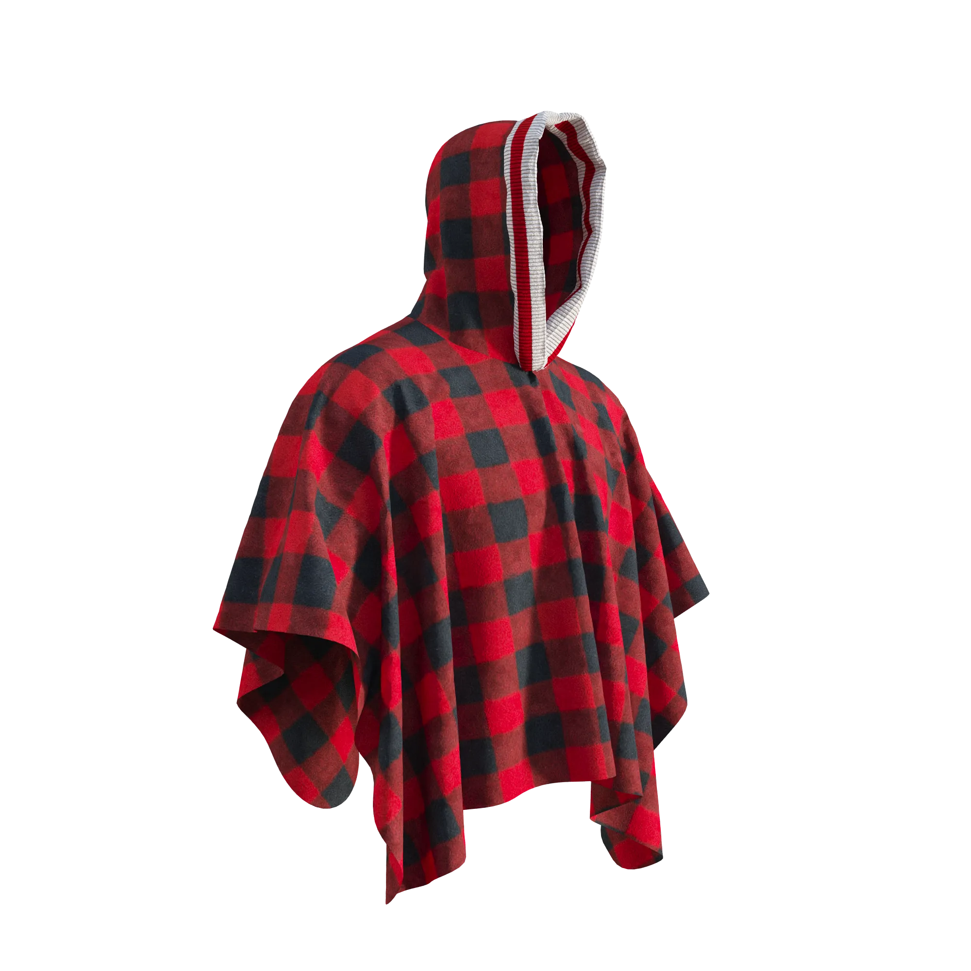 Pook Poncho - Adult Red Polar Fleece w/ Snap Fastners