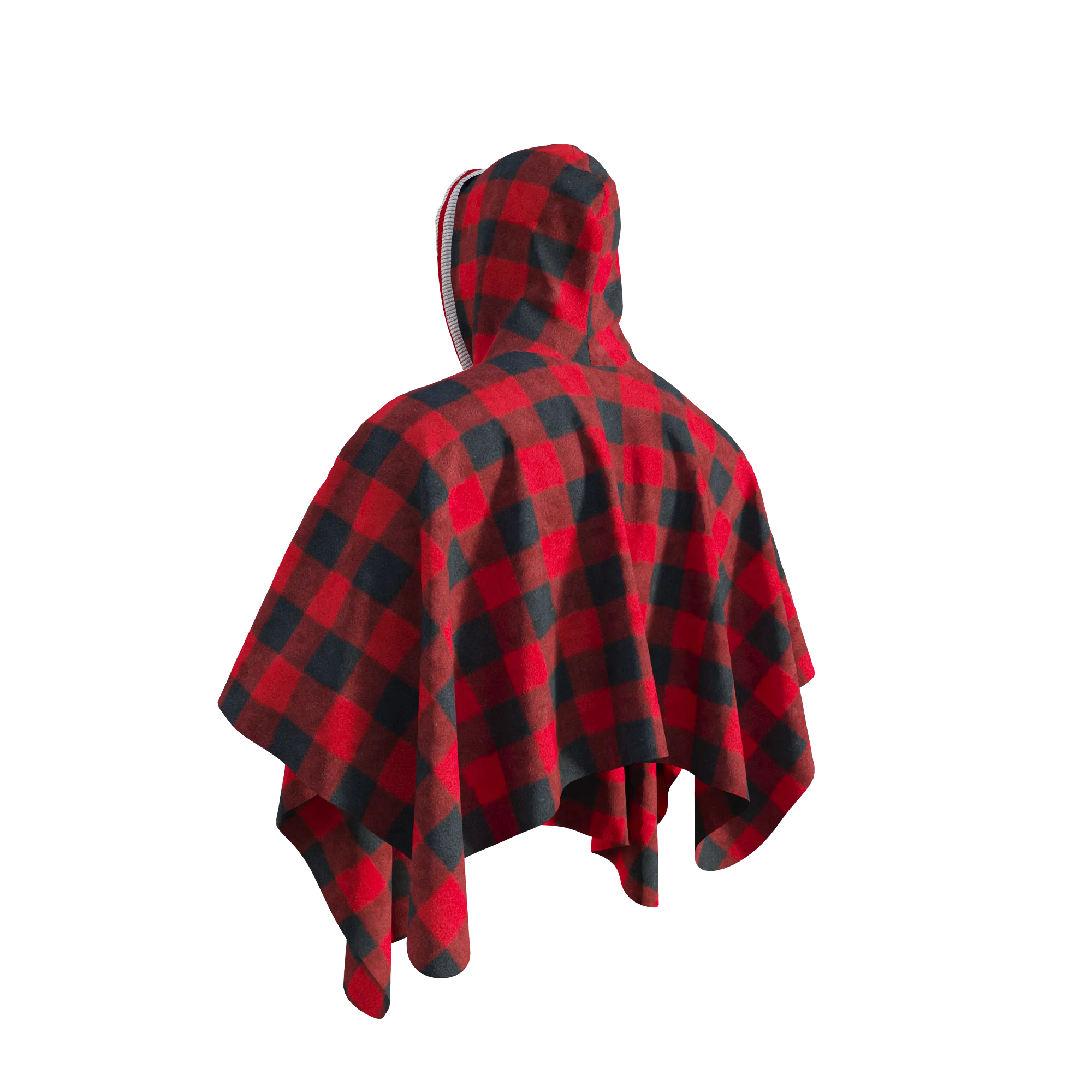 Pook Poncho - Adult Red Polar Fleece w/ Snap Fastners