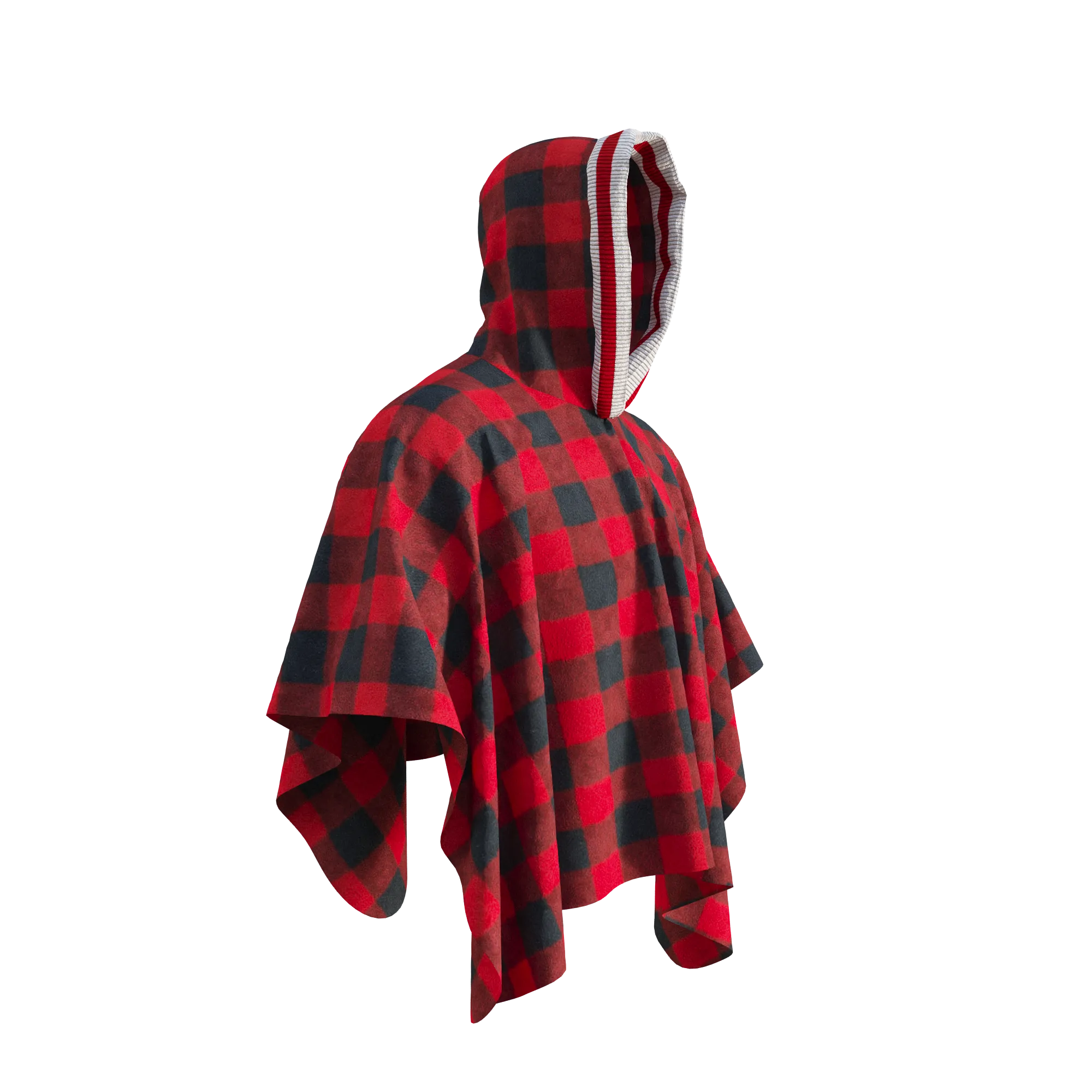 Pook Poncho - Adult Red Polar Fleece w/ Snap Fastners