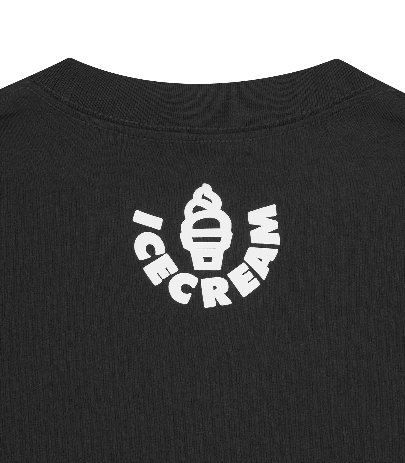 PUFF PRINT ICECREAM T-SHIRT - BLACK