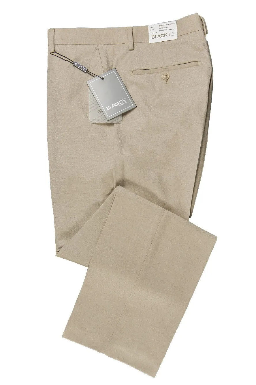 "Bradley" Tan Luxury Wool Blend Suit Pants