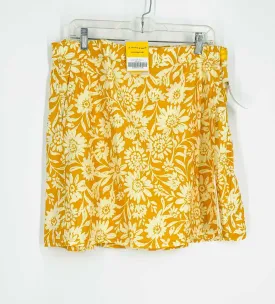 RipSkirt Hawaii Size L Yellow Floral Polyester Blend Skirt Skirt