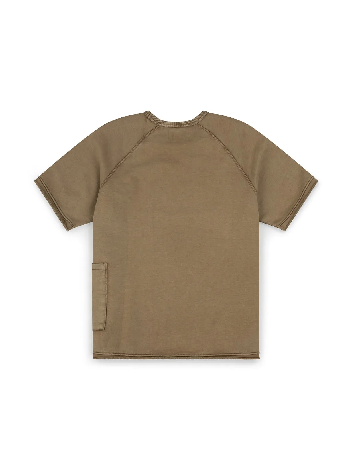 Roston Short Sleeve Pocket Sweatshirt - Manacus Green Wash