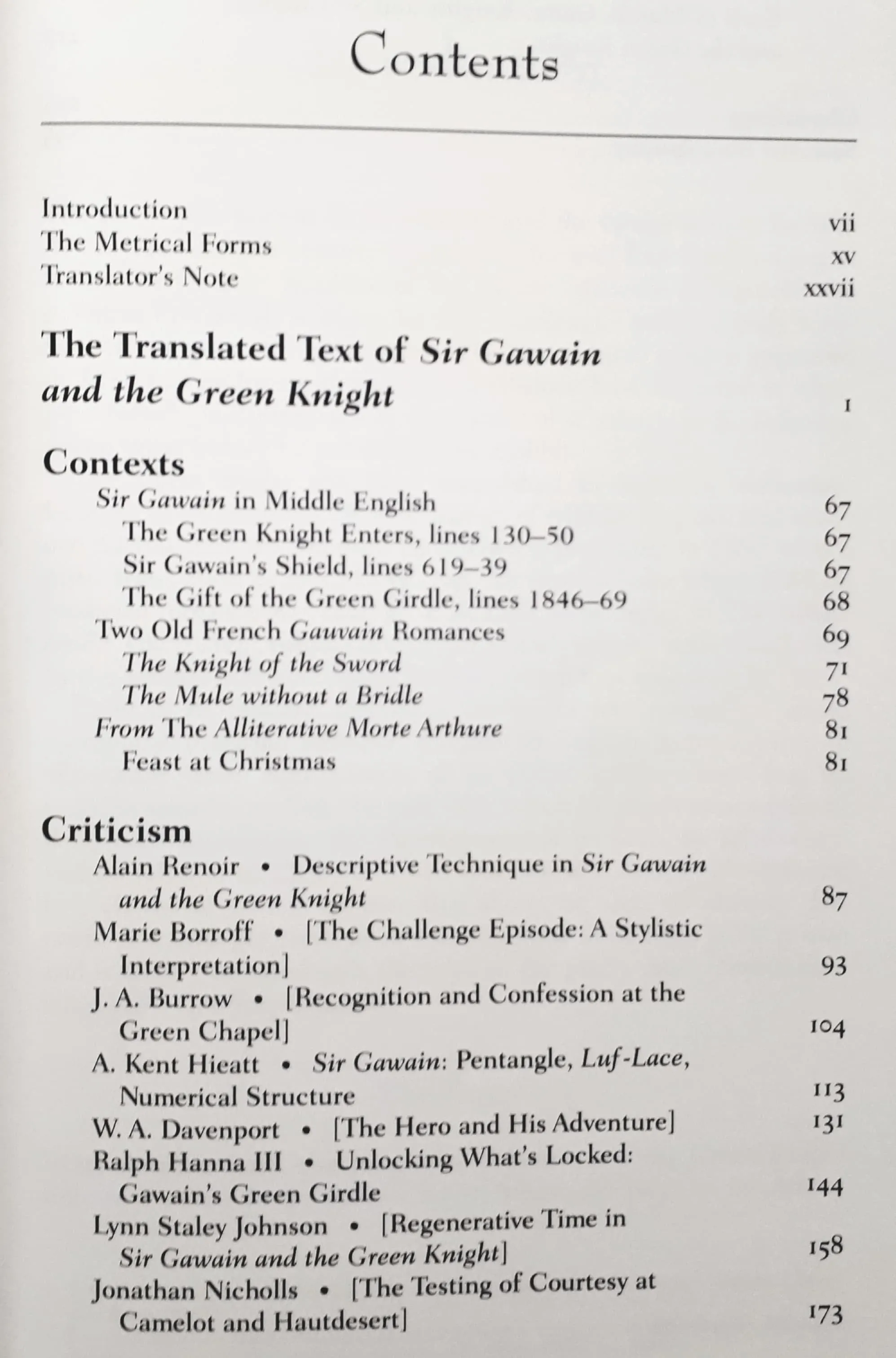 SIR GAWAIN AND THE GREEN KNIGHT - Anonymous, Marie Borroff, Laura L. Howes