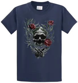 Skull Roses Printed Tee Shirt