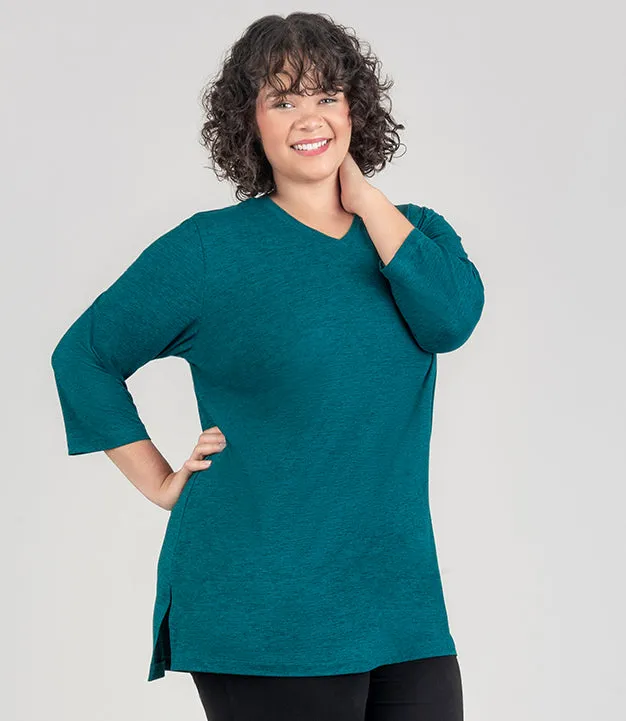 SoftSupreme V-Neck 3/4 Sleeve Tunic