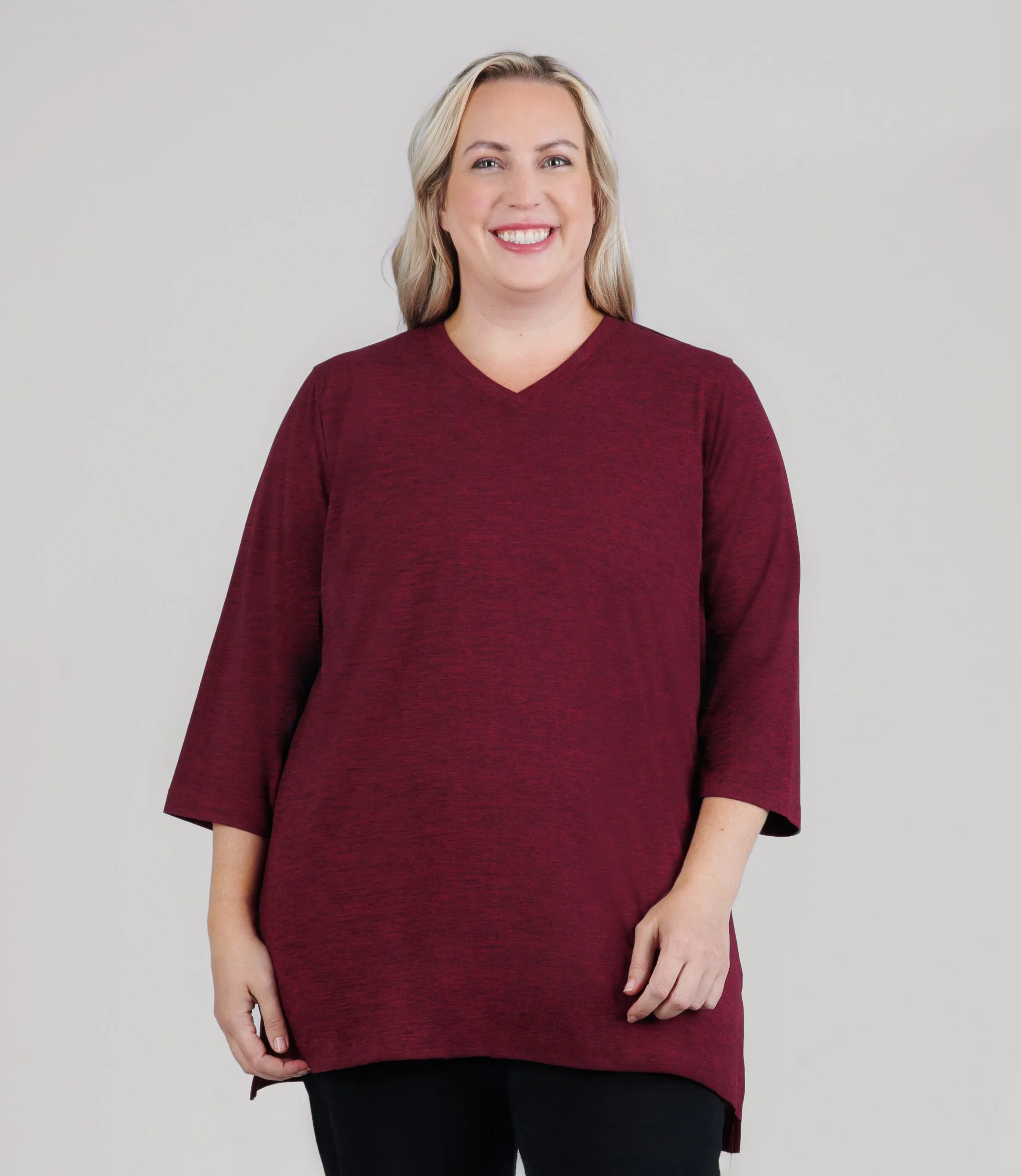 SoftSupreme V-Neck 3/4 Sleeve Tunic