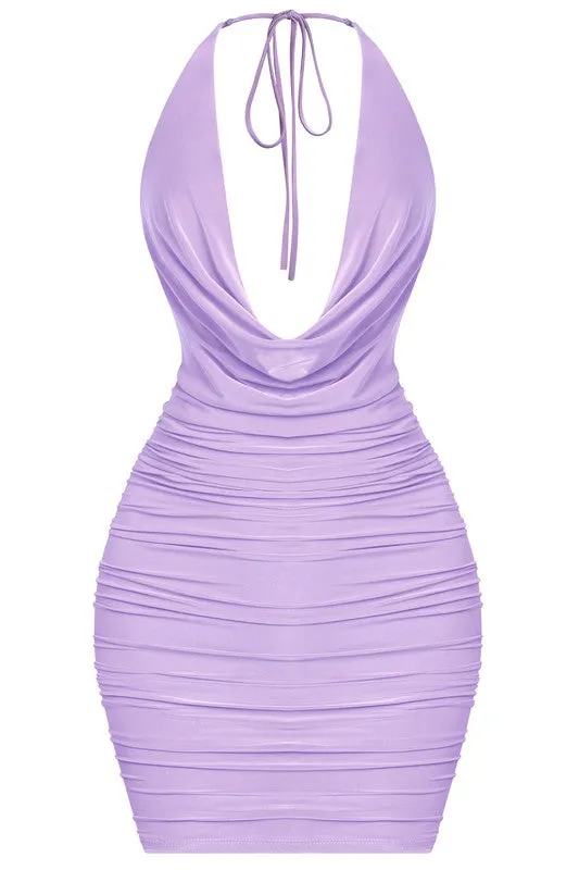 Stacy halter dress (Lavender)