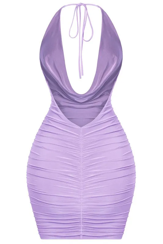 Stacy halter dress (Lavender)