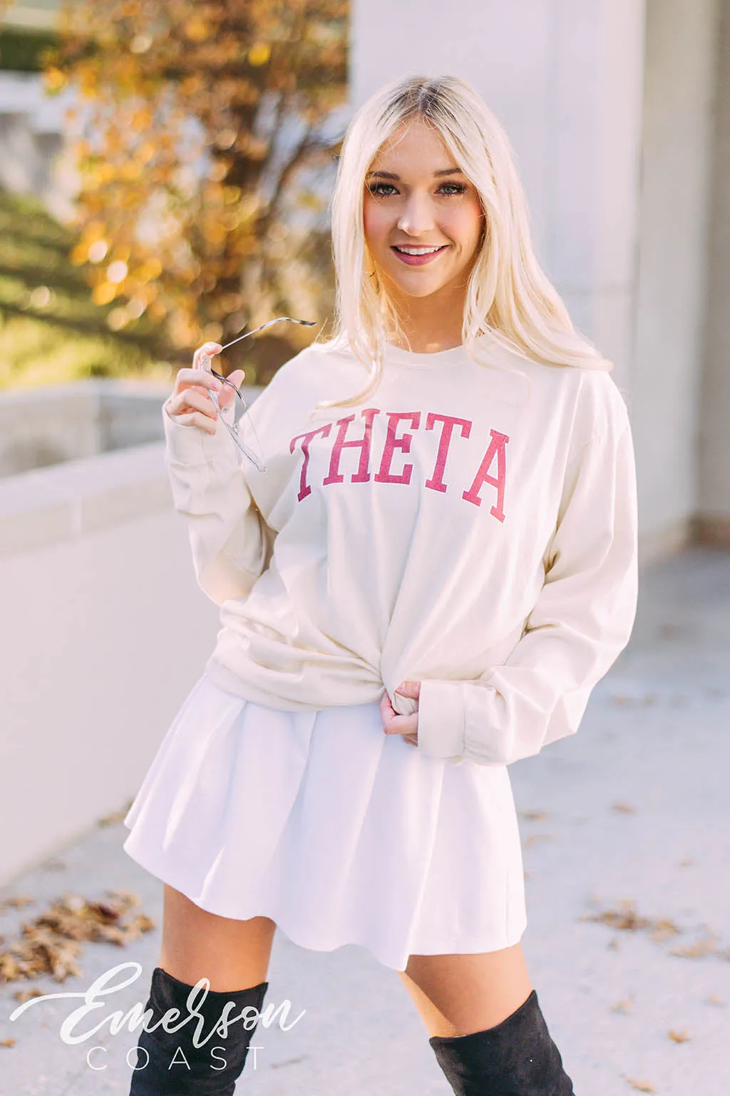 Theta Collegiate Long Sleeve Tee