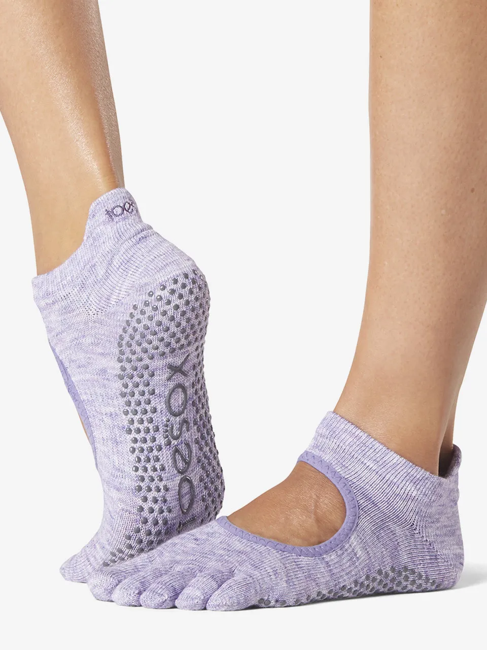 Toesox Grip Full Toe Bellarina - Heather Purple