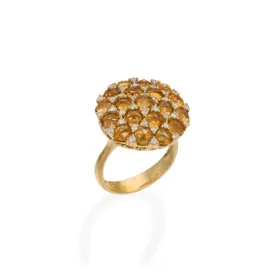 Tremezzo Collection Citrine & Scattered Diamond Ring